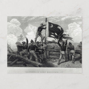 The Heroism of Sergeant William Jasper Postcard