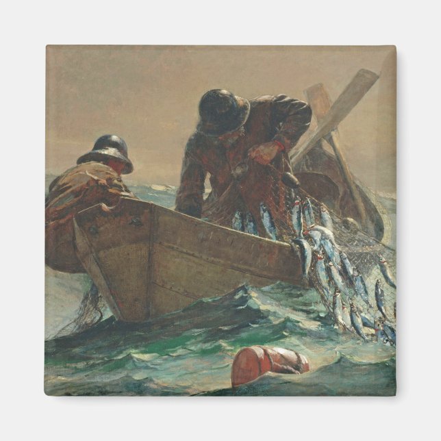 The Herring net, 1885 (oil on canvas) Magnet (Front)