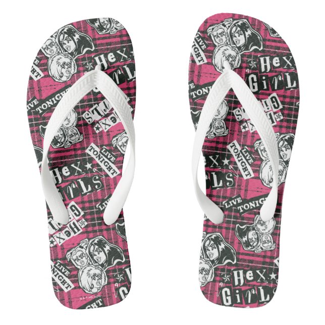 The Hex Girls Punk Plaid Pattern Jandals (Footbed)