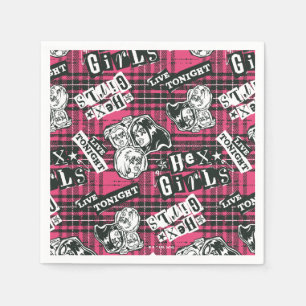 The Hex Girls Punk Plaid Pattern Napkin