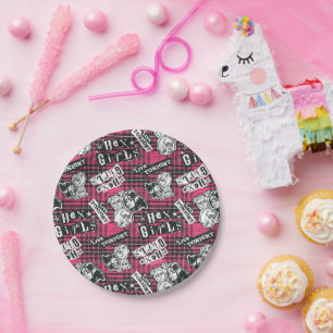 The Hex Girls Punk Plaid Pattern Paper Plate