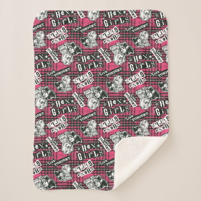 The Hex Girls Punk Plaid Pattern Sherpa Blanket (Front)
