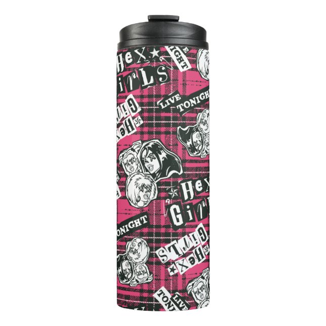 The Hex Girls Punk Plaid Pattern Thermal Tumbler (Front)