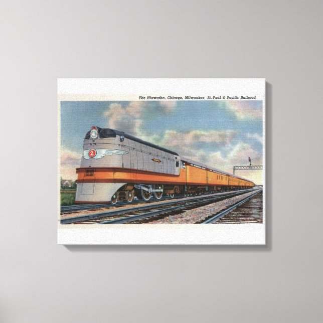The Hiawatha #2 Railroad Train Canvas Print (Front)