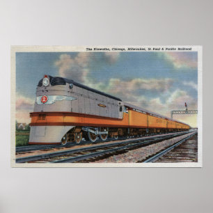 The Hiawatha #2 Railroad Train Poster