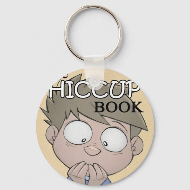 The Hiccup Book - metal key chain (Front)