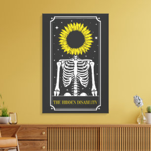 The Hidden Disability Tarot Card Awareness Canvas Print