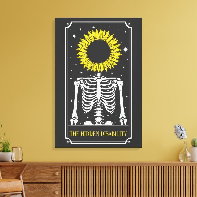 The Hidden Disability Tarot Card Awareness Canvas Print (Insitu(LivingRoom))