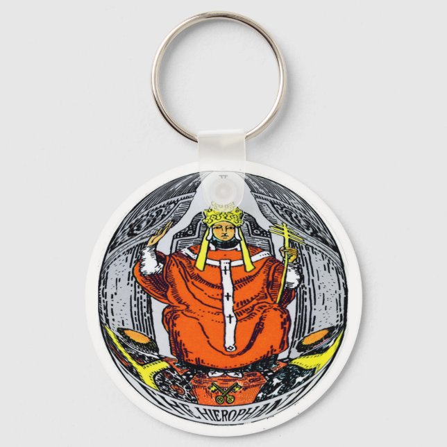 The Hierophant Tarot Card Key Ring (Front)