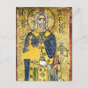 The High Priest Aaron Byzantine Mosaic Icon Postcard