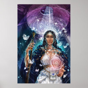 The High Priestess activated - divine feminine art Poster