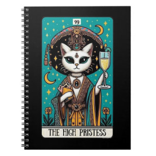 The High Priestess Cat Tarot Notebook