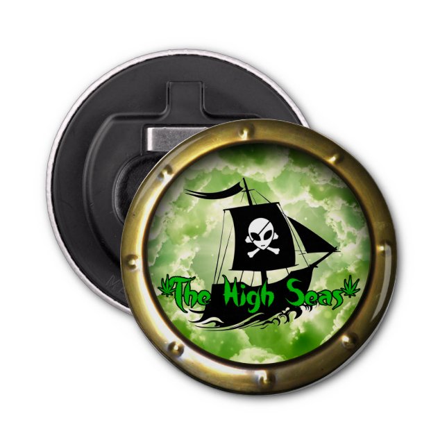 The High Seas Podcast Bottle Opener (Front)