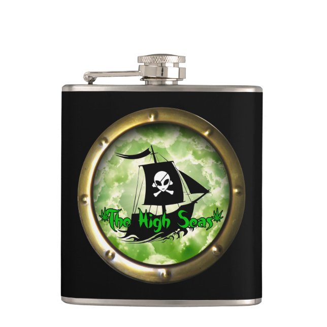The High Seas Podcast Hip Flask (Front)