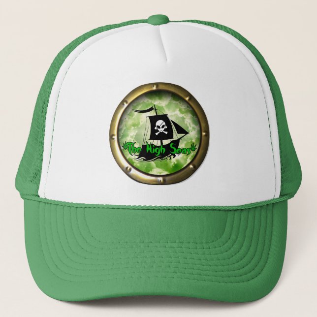 The High Seas Podcast - Porthole Trucker Hat (Front)