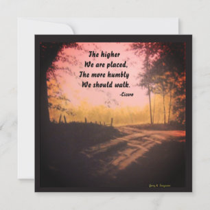 THE HIGHER WE ARE PLACED CICERO HOLIDAY CARD