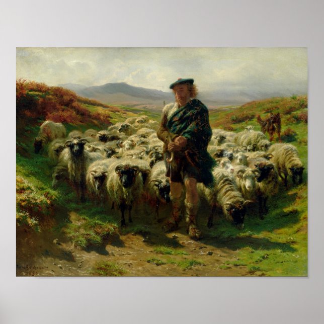 The Highland Shepherd, 1859 Poster (Front)
