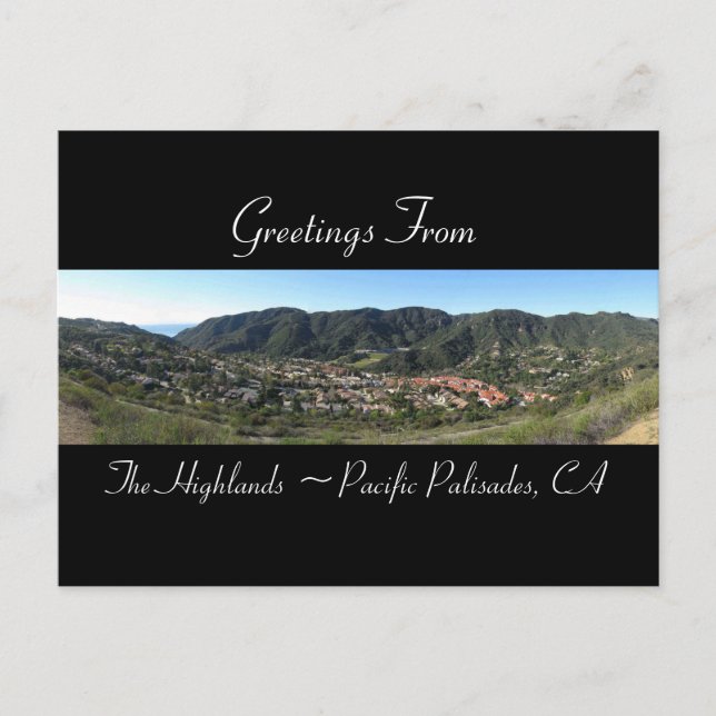 The Highlands_Pacific Palisades Panorama Postcard (Front)