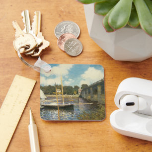 The Highway Bridge at Argenteuil by Claude Monet Key Ring