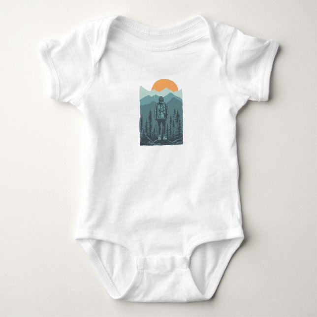 The Hiker Baby Bodysuit (Front)