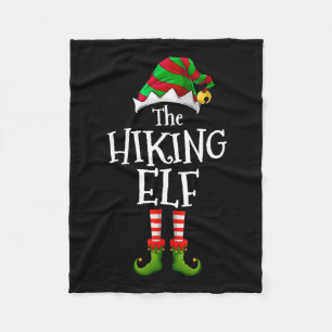 The hiking elf  matching family hiking christmas e fleece blanket