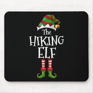 The hiking elf matching family hiking christmas e mouse pad