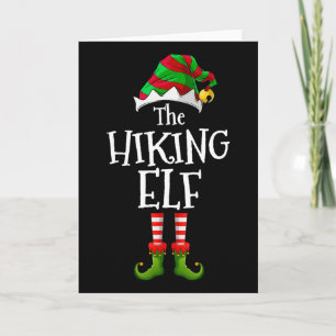 The Hiking Elf Matching Family Hiking Christmas El Card