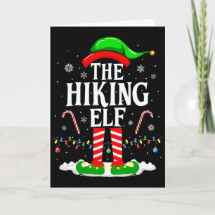 The Hiking Elf Xmas Funny Matching Family Group Ch Card