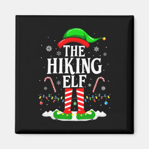 The Hiking Elf Xmas Funny Matching Family Group Ch Magnet