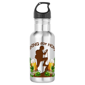 The Hiking for Hops 18 oz Water Bottle