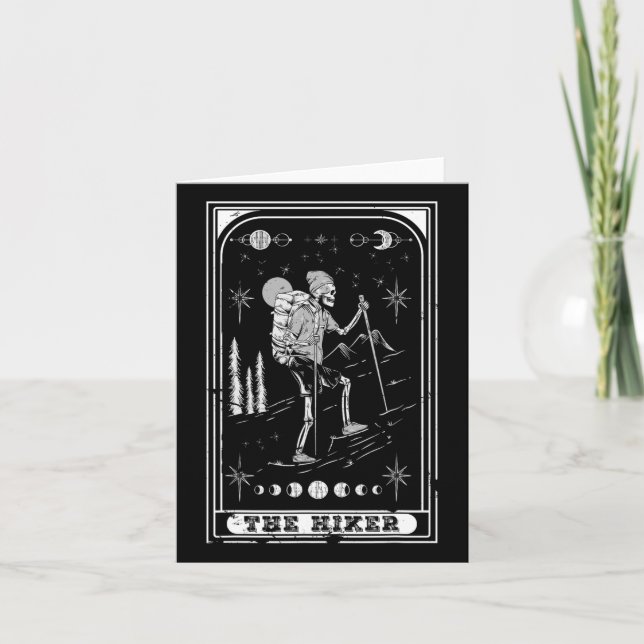 The Hiking Goth Skeleton Tarot Card Nature Hallowe (Front)