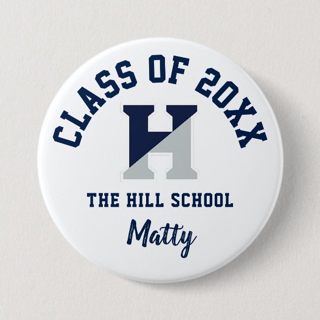 The Hill School Button Logo Custom Personalised (Front)