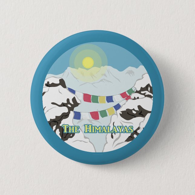 The Himalayas 6 Cm Round Badge (Front)