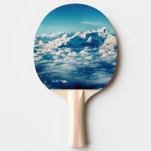 The Himalayas Mountains in Clouds Blue Sky Ping Pong Paddle