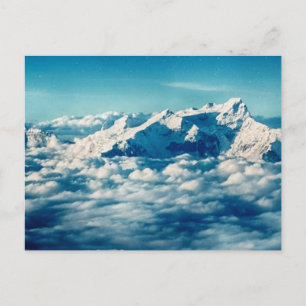 The Himalayas Mountains in Clouds Blue Sky Postcard