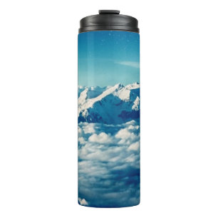 The Himalayas Mountains in Clouds Blue Sky Thermal Tumbler