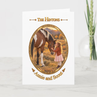 The Hintons Annie and Scout Horse Art Card