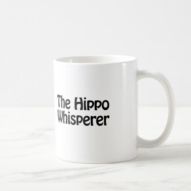 the hippo whisperer coffee mug (Right)