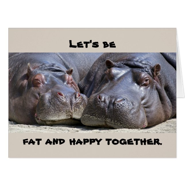 The Hippos Valentine Card (Front Horizontal)