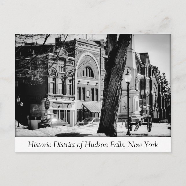 The Historic District of Hudson Falls Postcard (Front)