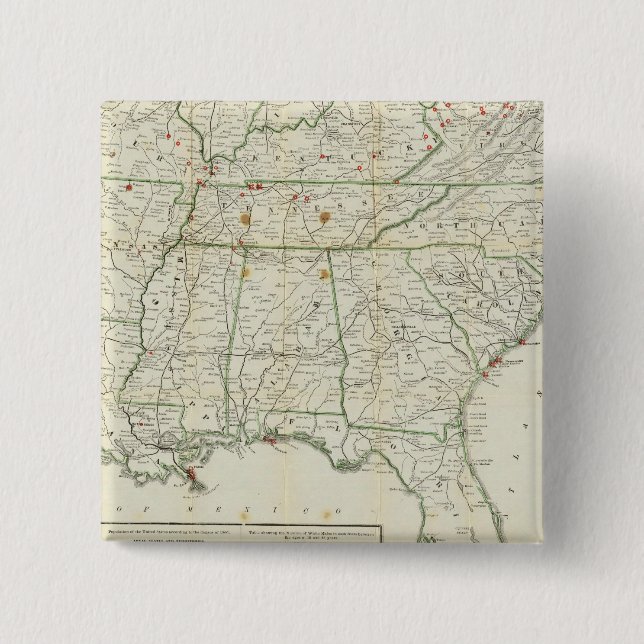 The Historical War Map 15 Cm Square Badge (Front)