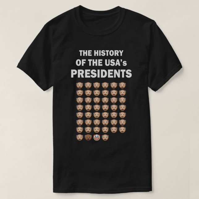 The History of The USA Presidents Emoji Style Upda T-Shirt (Design Front)