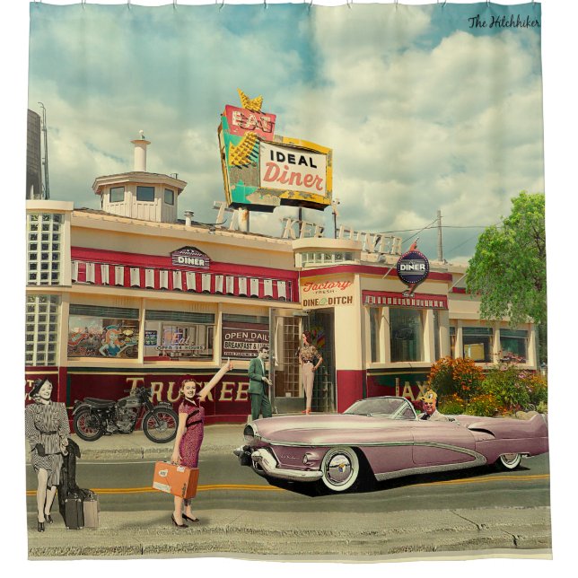 The Hitchhikers Shower Curtain (Front)