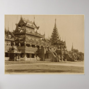 The Hman Kyaung or the glass monastery, Burma Poster