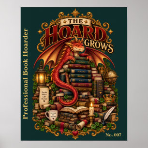The Hoard Grows   Book Dragon Society Poster
