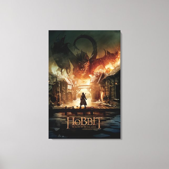 The Hobbit - Laketown Movie Poster Canvas Print (Front)