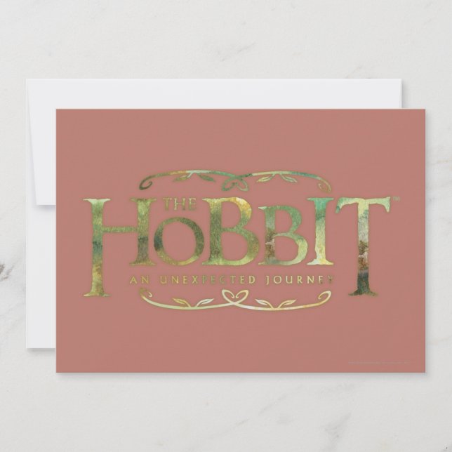 The Hobbit Logo Green Invitation (Front)