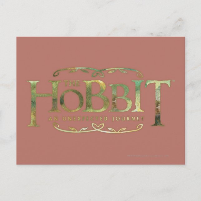 The Hobbit Logo Green Postcard (Front)