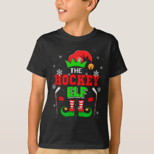 The Hockey Christmas Elf Hat Shoes Matching Player T-Shirt