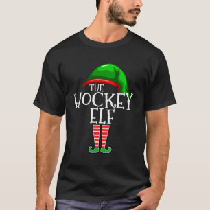 The Hockey Elf Group Matching Family Christmas Gif T-Shirt